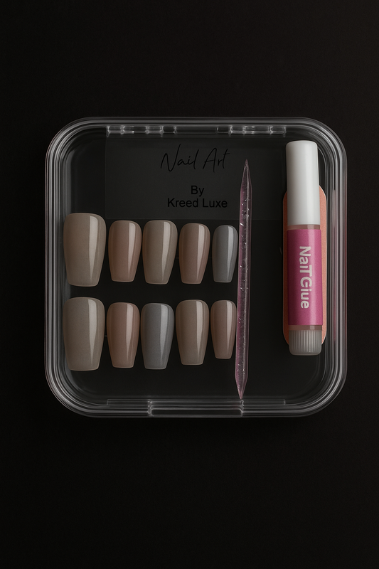 Choc-Fonte Square Press-On Nails – Rich Chocolate Luxury Nail Set | Reusable Gel Finish