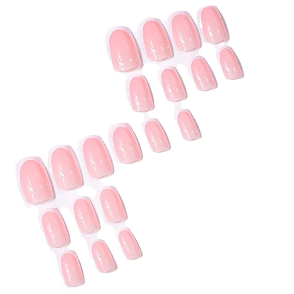 24-Piece Short Square Nail Tips – Boxed Reusable Press-On Nail Extensions