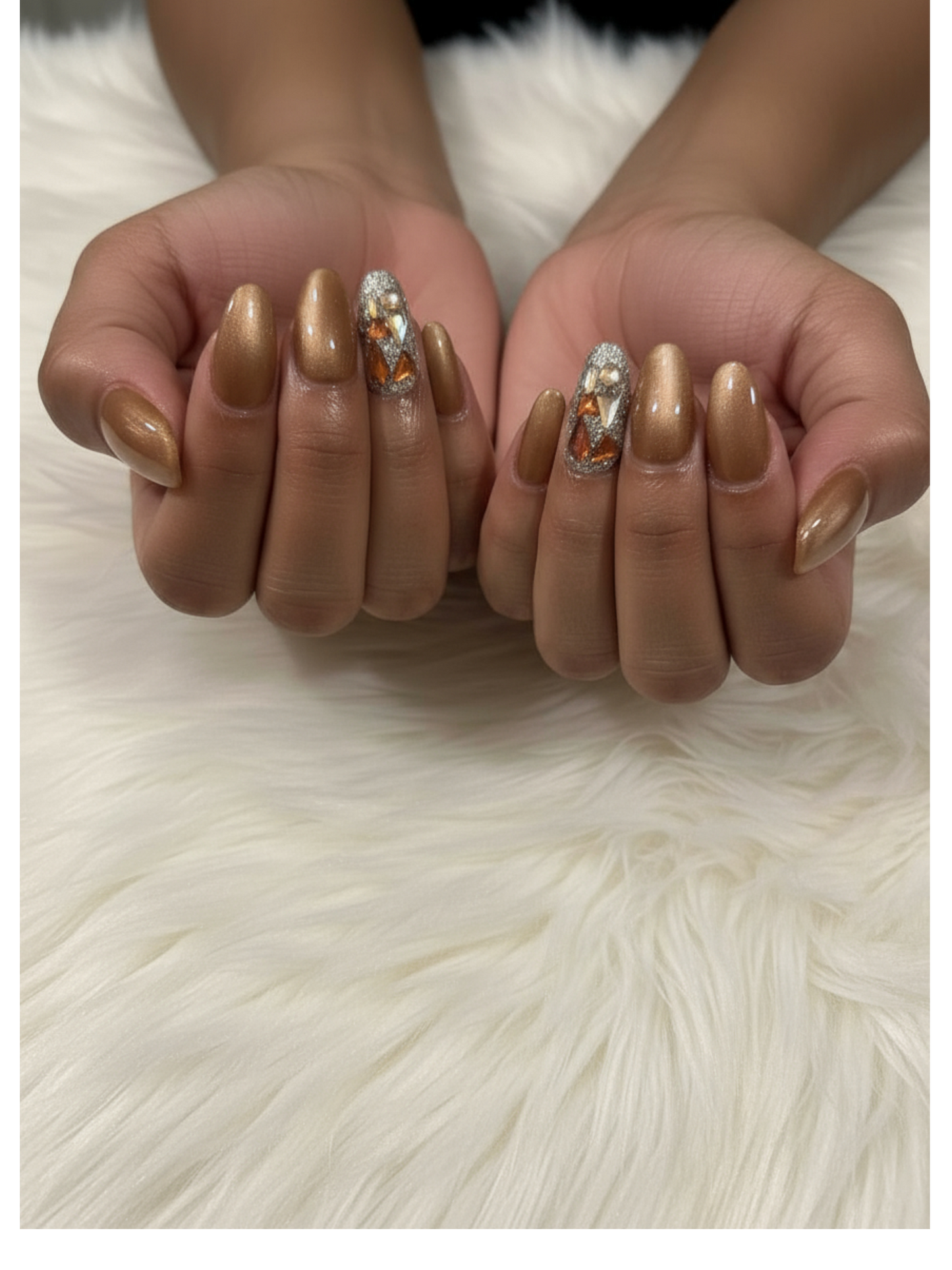Brown Sugar Almond Press-On Nails – Warm Neutral Luxury Nail Set | Reusable Gel Finish
