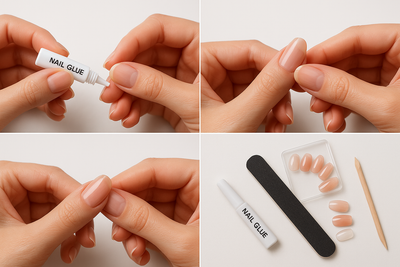 applying the press on nail